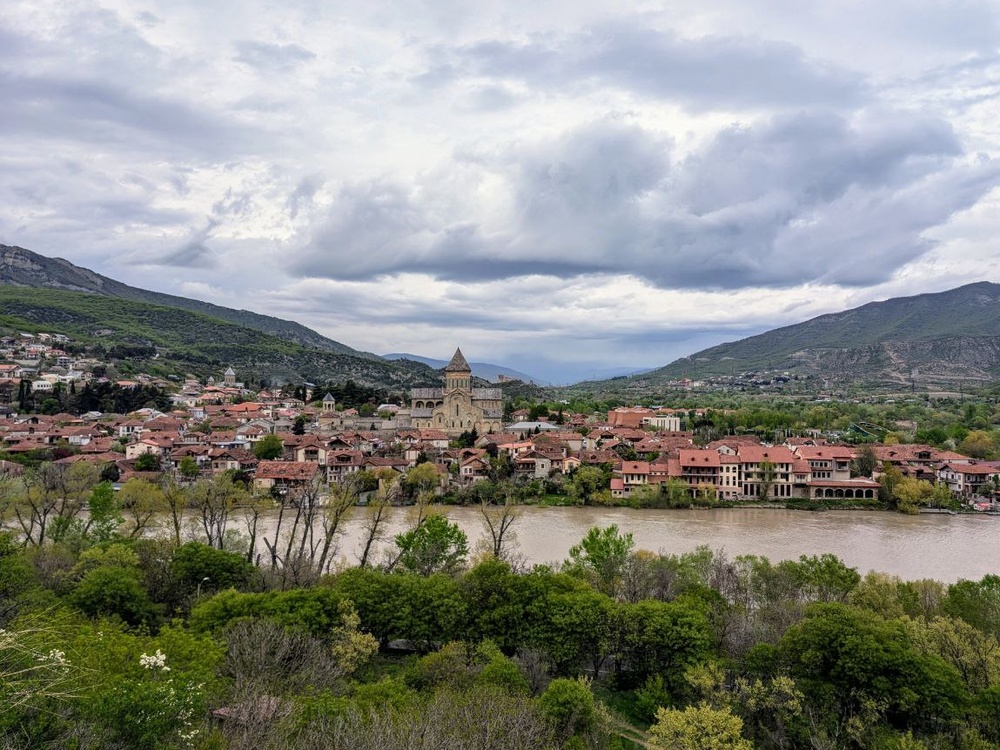Панорама Мцхеты и слияния рек с гор